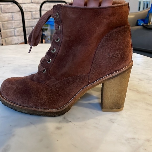 Ugg Sophia Rust Suede Boots - Picture 4 of 10